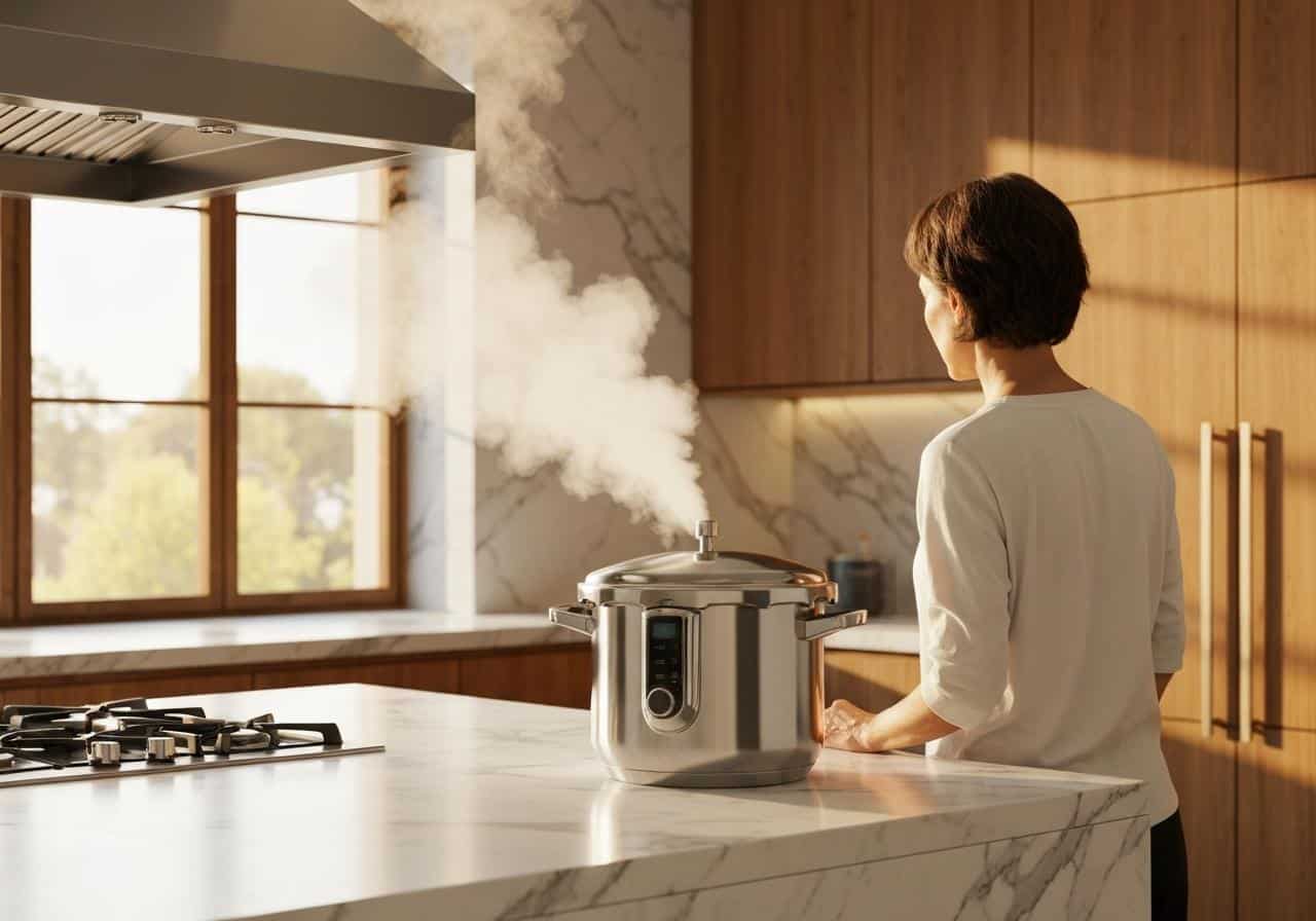 Pourquoi de la vapeur s'échappe-t-elle de l'autocuiseur ?