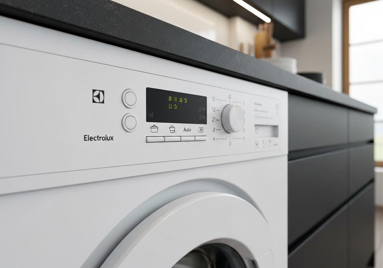 Panneau de commande lave-vaisselle Electrolux gros plan boutons