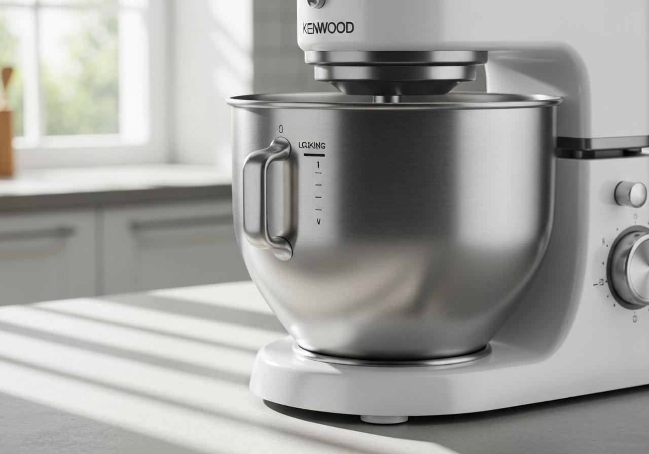 Bol de robot pâtissier Kenwood verrouillé sur socle