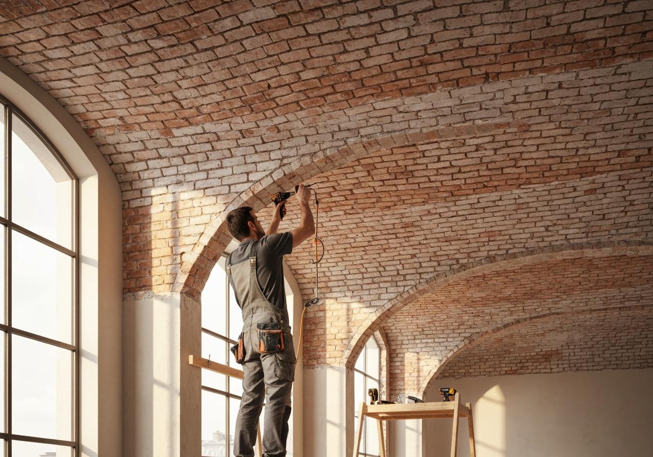 plafond en brique platriere