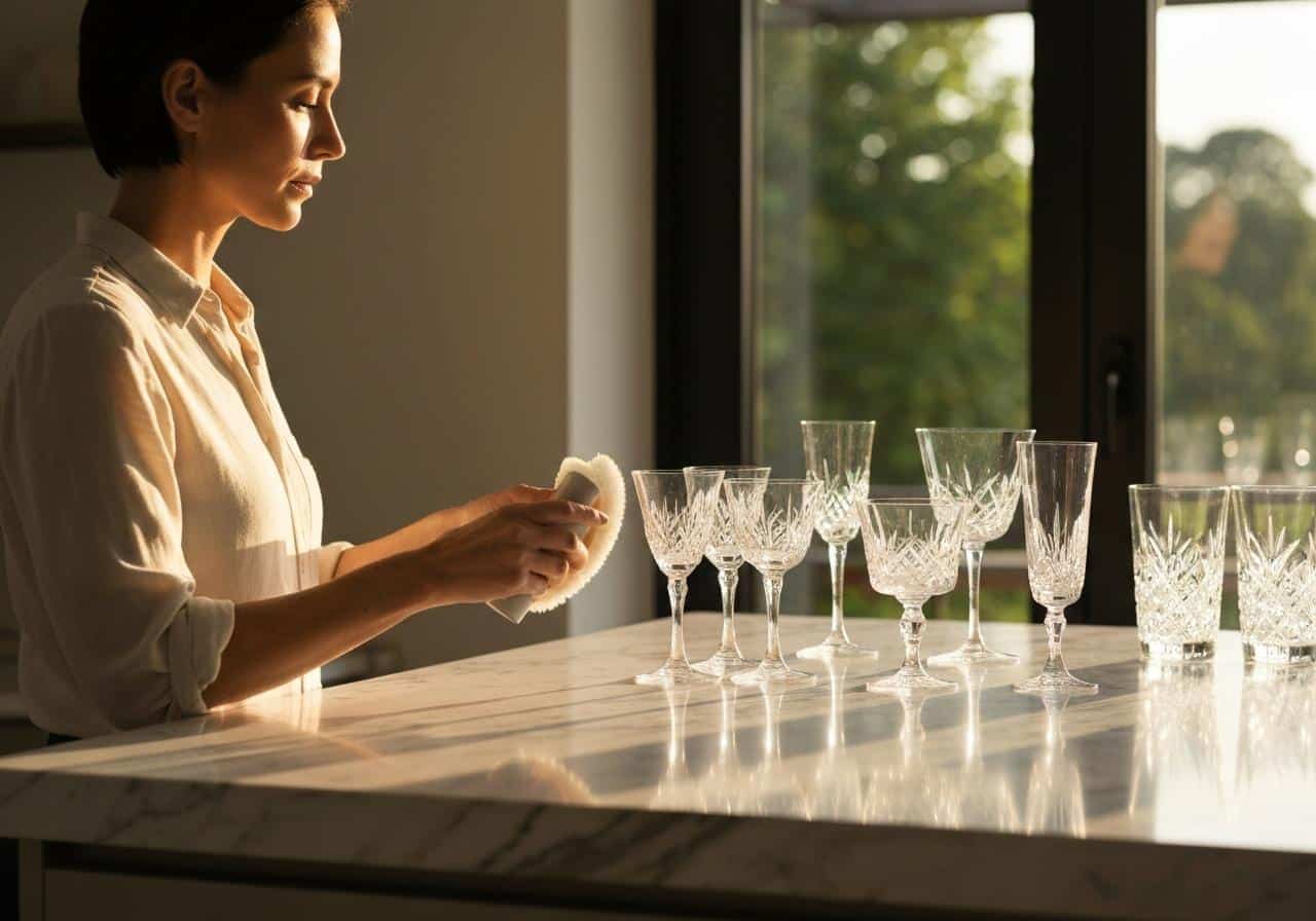 Comment enlever les traces blanches sur les verres en cristal