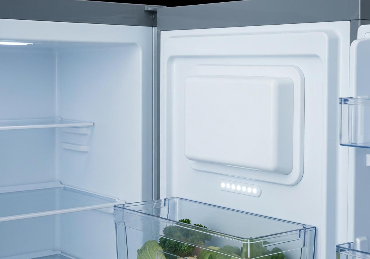 Cache ventilateur blanc dans réfrigérateur combiné Whirlpool