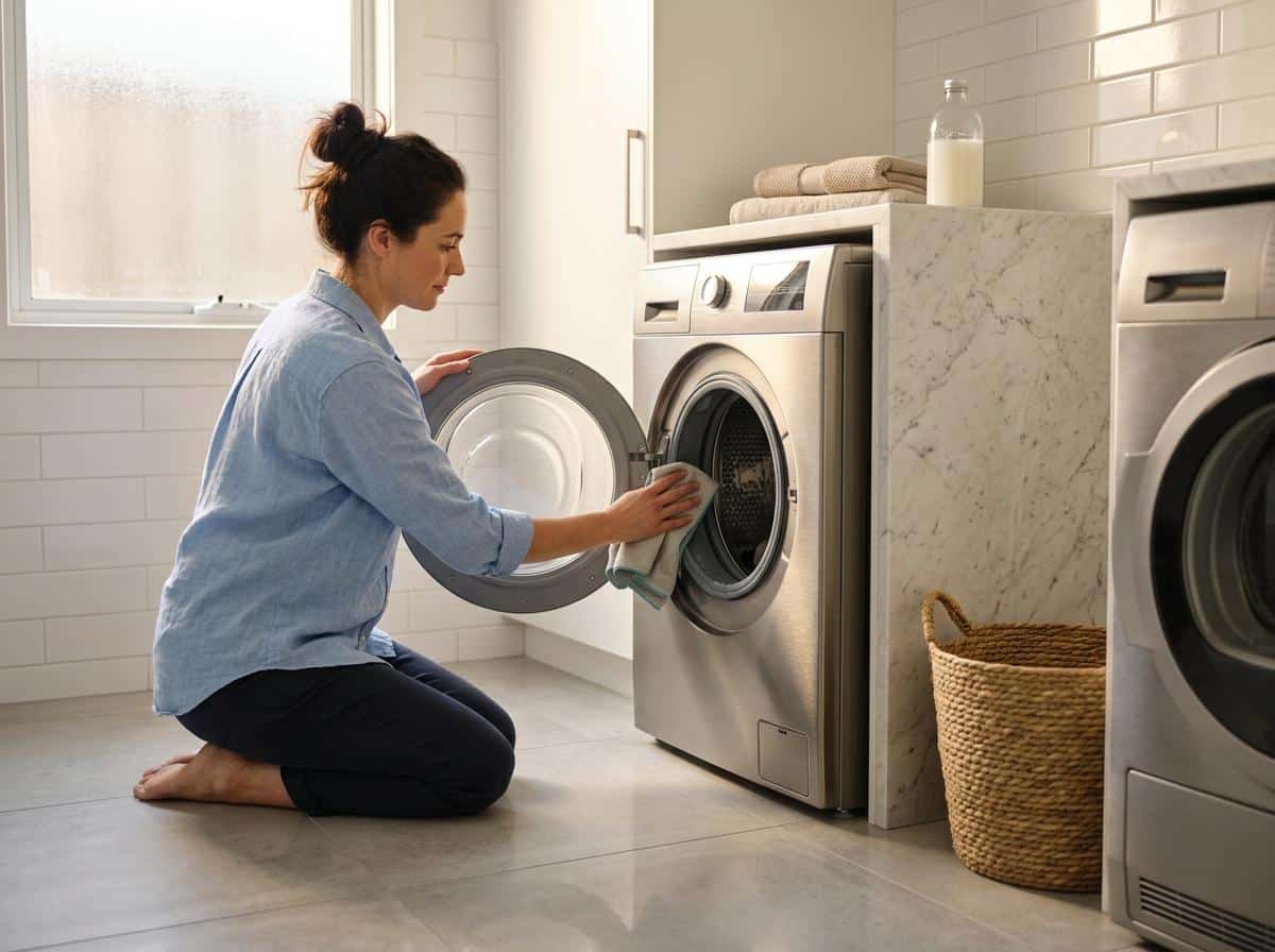 Comment nettoyer un joint de lave-linge noirci ?