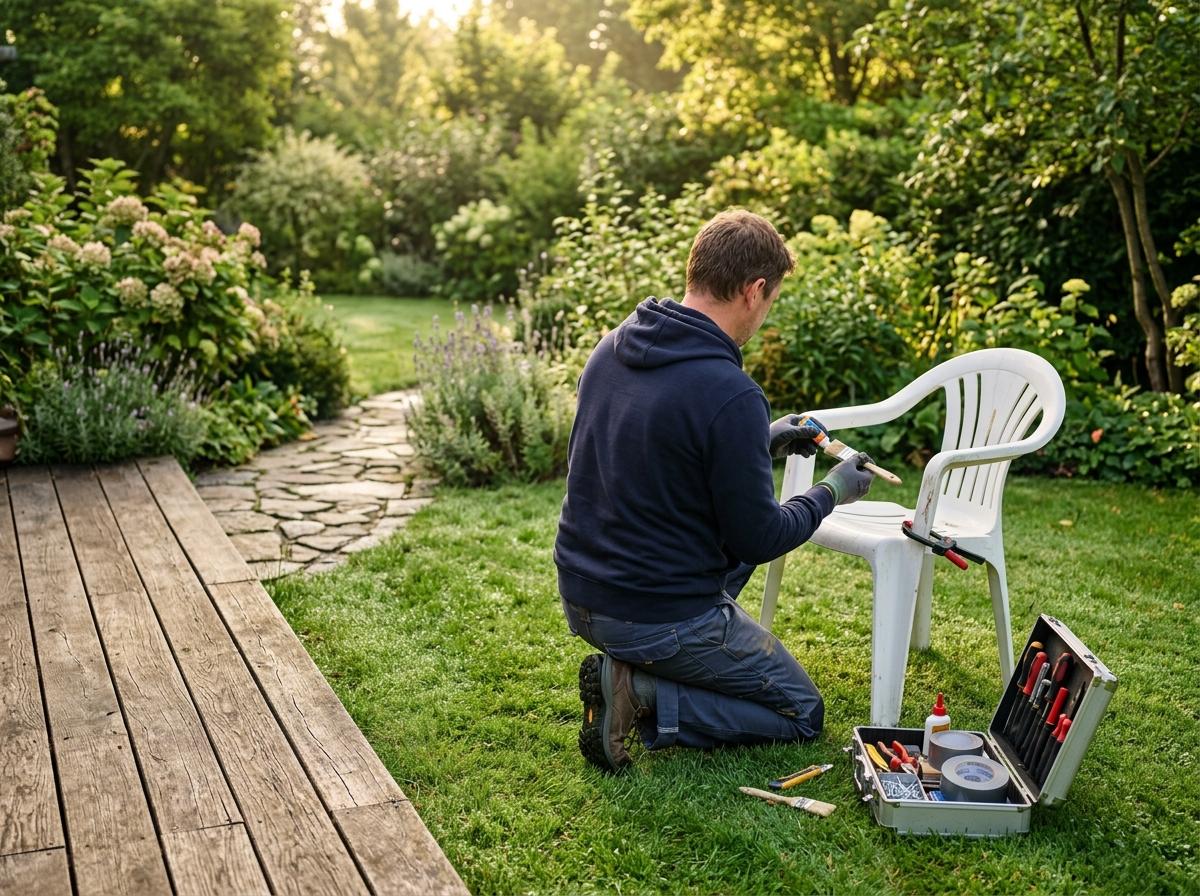 Comment réparer une chaise de jardin en plastique cassée ?