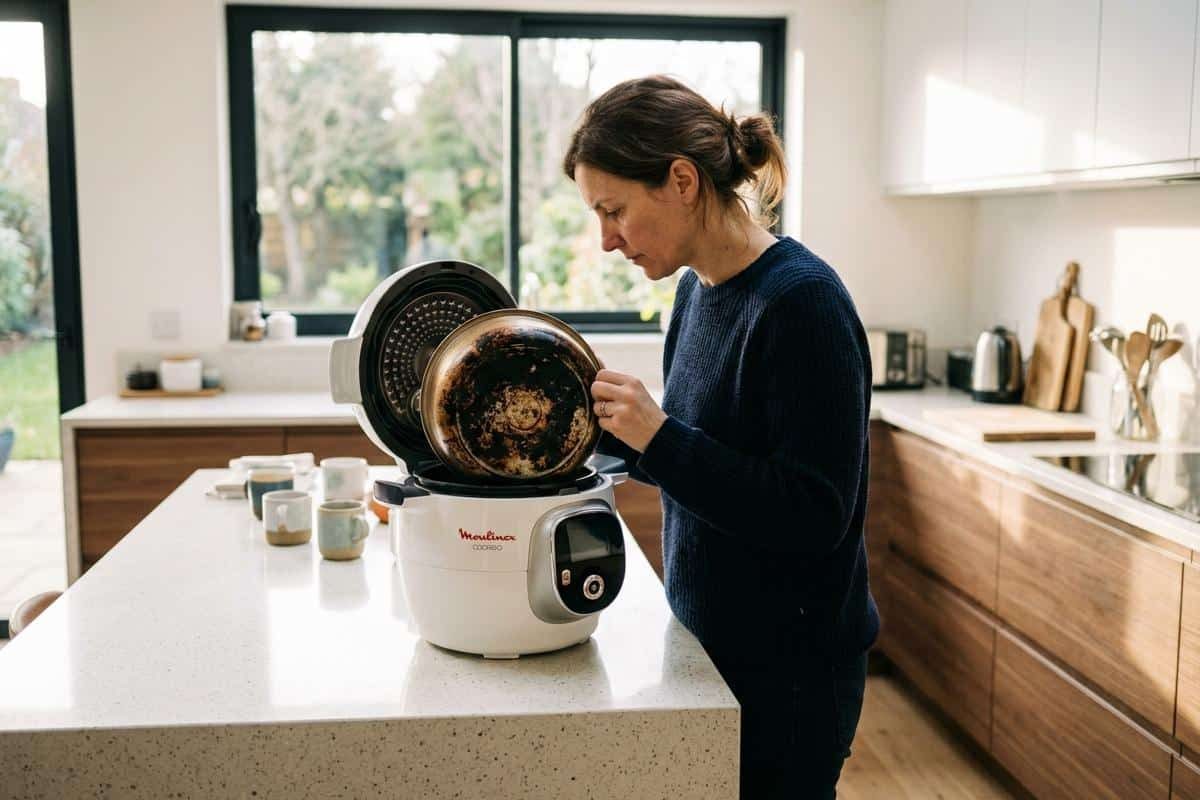 Pourquoi la cuve de mon Cookeo est-elle brûlée ?