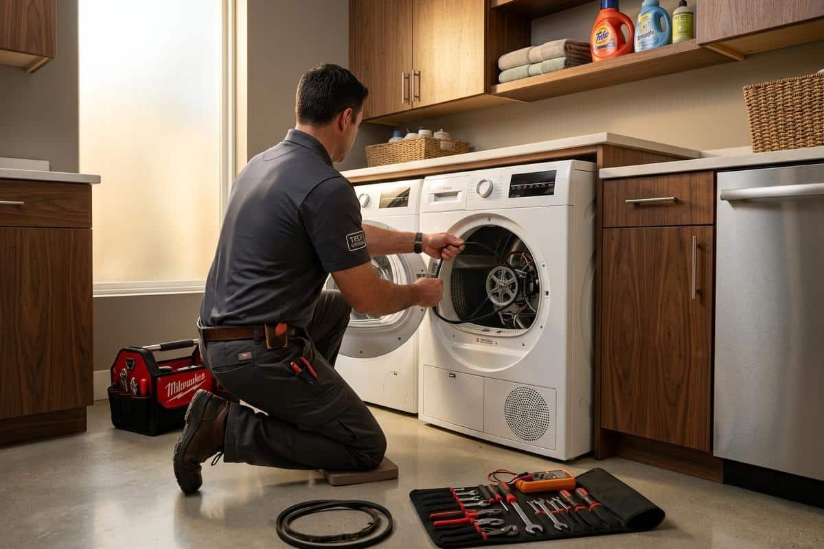 Comment remplacer une courroie de sèche-linge ?