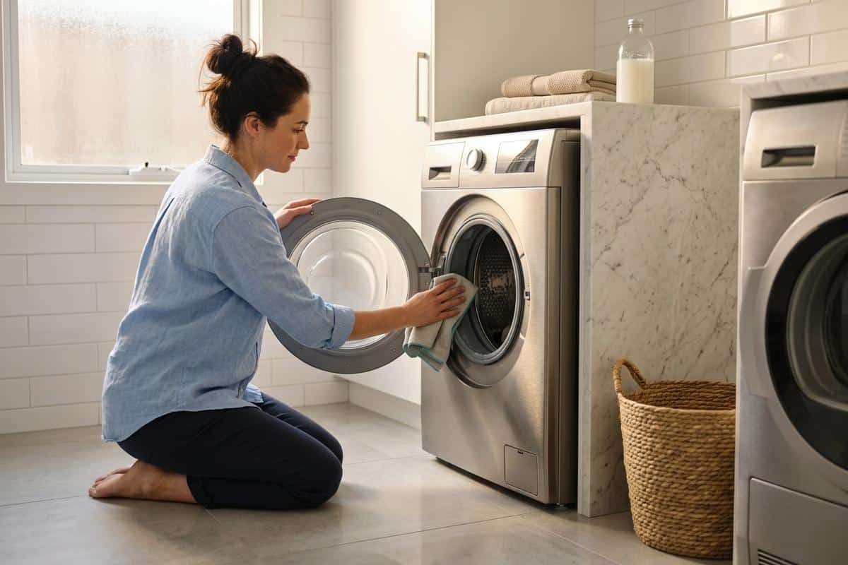 Comment nettoyer un joint de lave-linge noirci ?