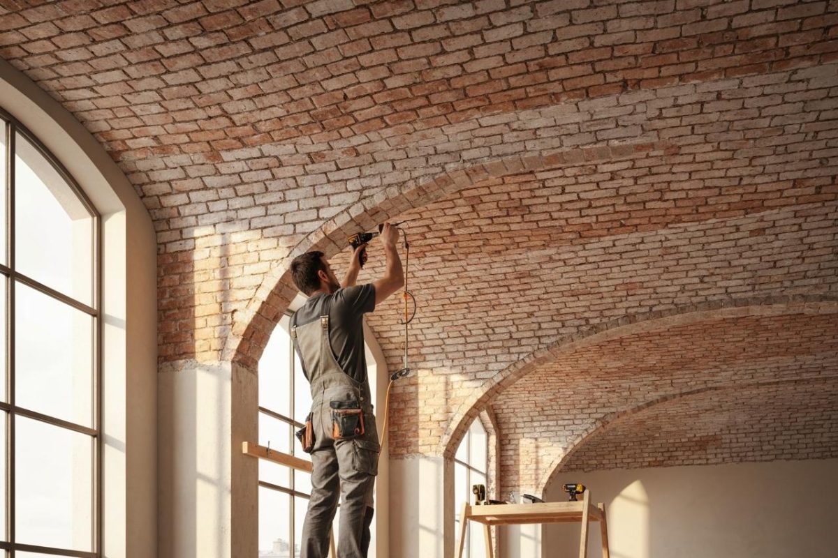 plafond en brique platriere