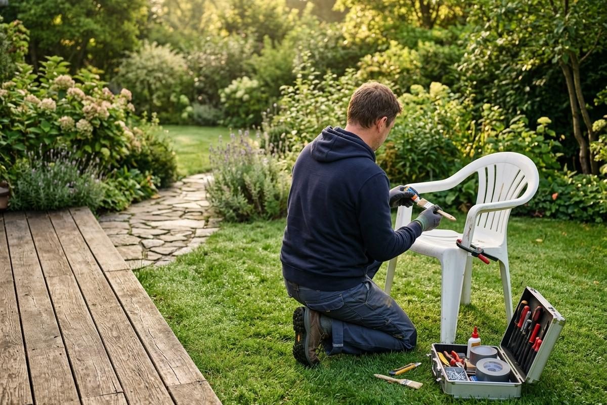 Comment réparer une chaise de jardin en plastique cassée ?