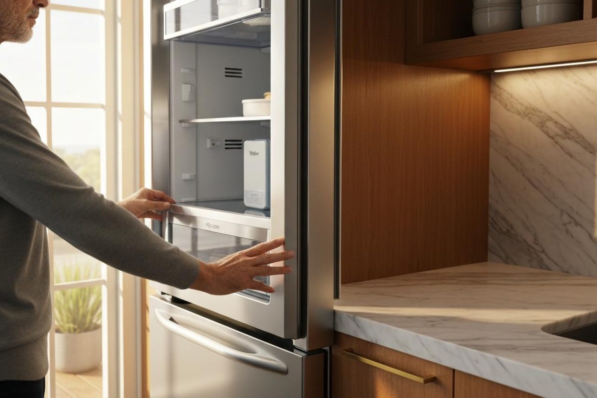 Où se trouve le filtre antibactérien Whirlpool ?