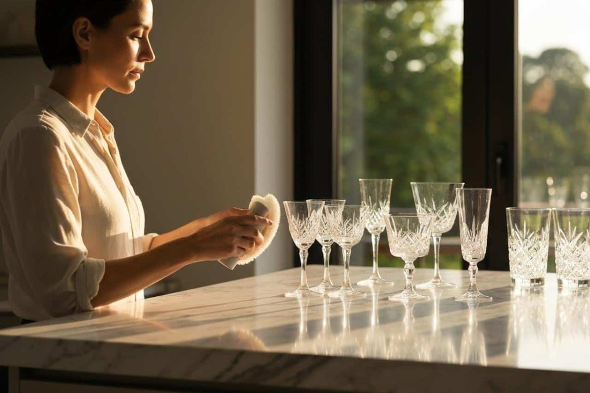 Comment enlever les traces blanches sur les verres en cristal